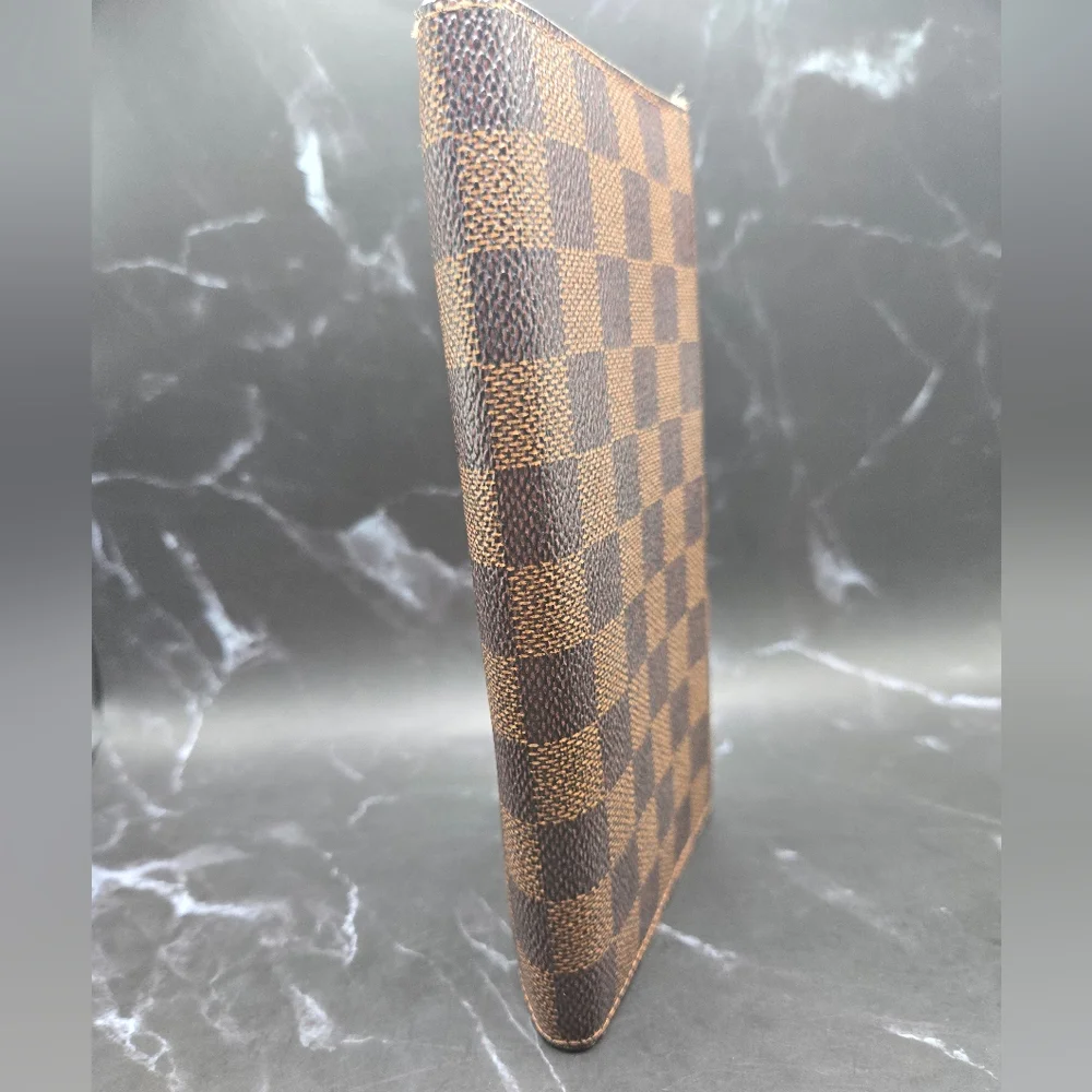 EUC Louis Vuitton Damier Ebene Coated Canvas Leather Sarah Long Wallet - Picture 9 of 14